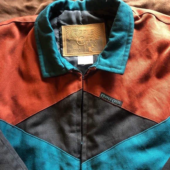 Vintage Cripple Creek green and orange Aztec jacket - Picture 2 of 4